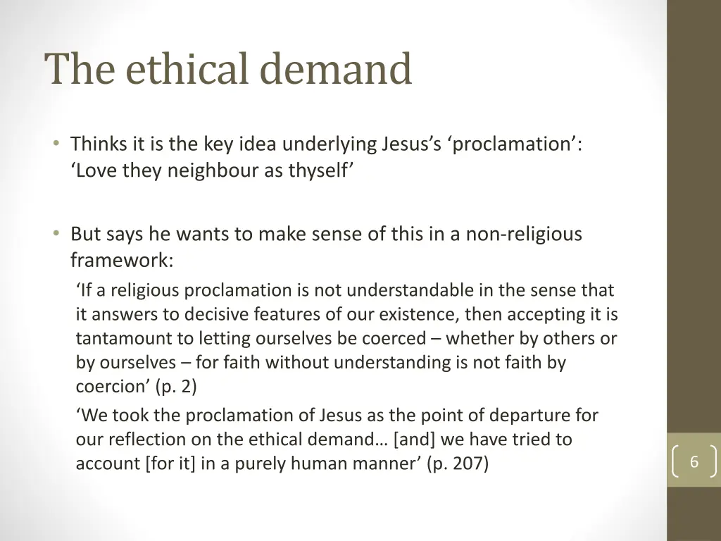 the ethical demand 1