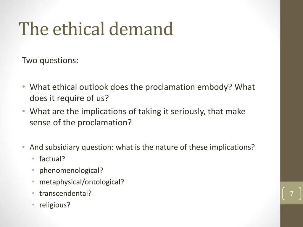 the ethical demand 2