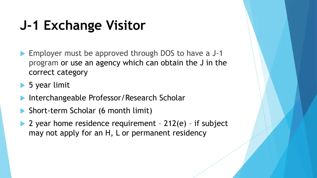 j 1 exchange visitor