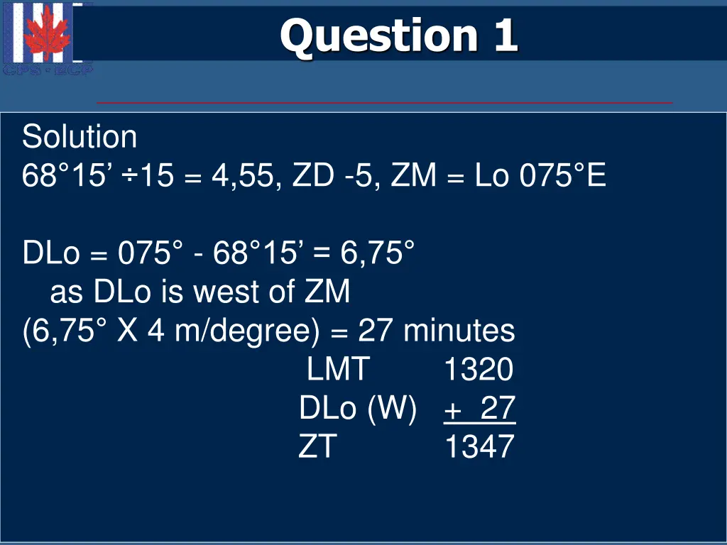 question 1