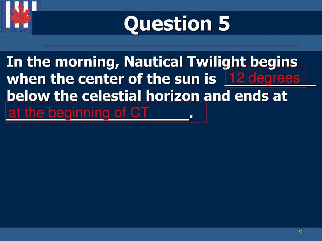 question 5