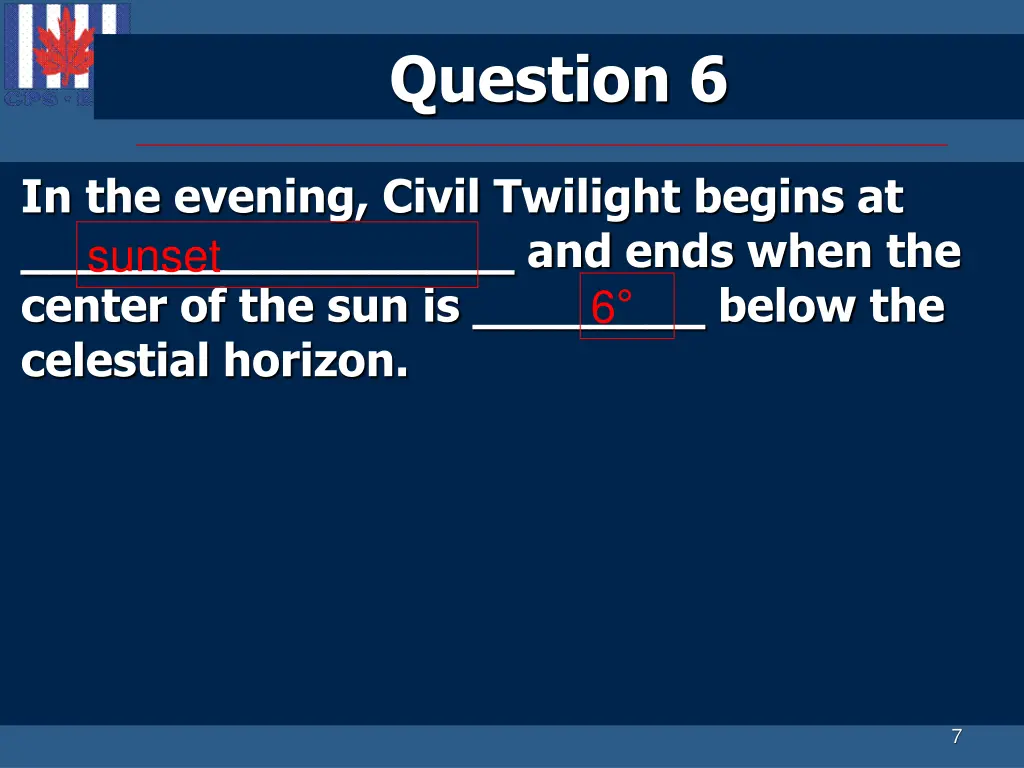 question 6