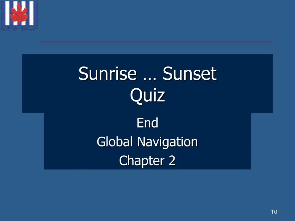 sunrise sunset quiz 1