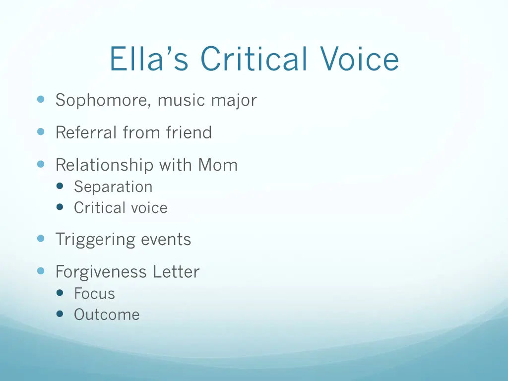 ella s critical voice