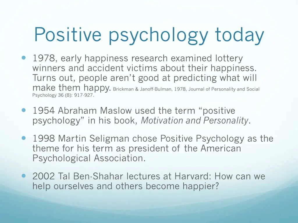 positive psychology today