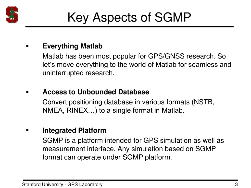 key aspects of sgmp