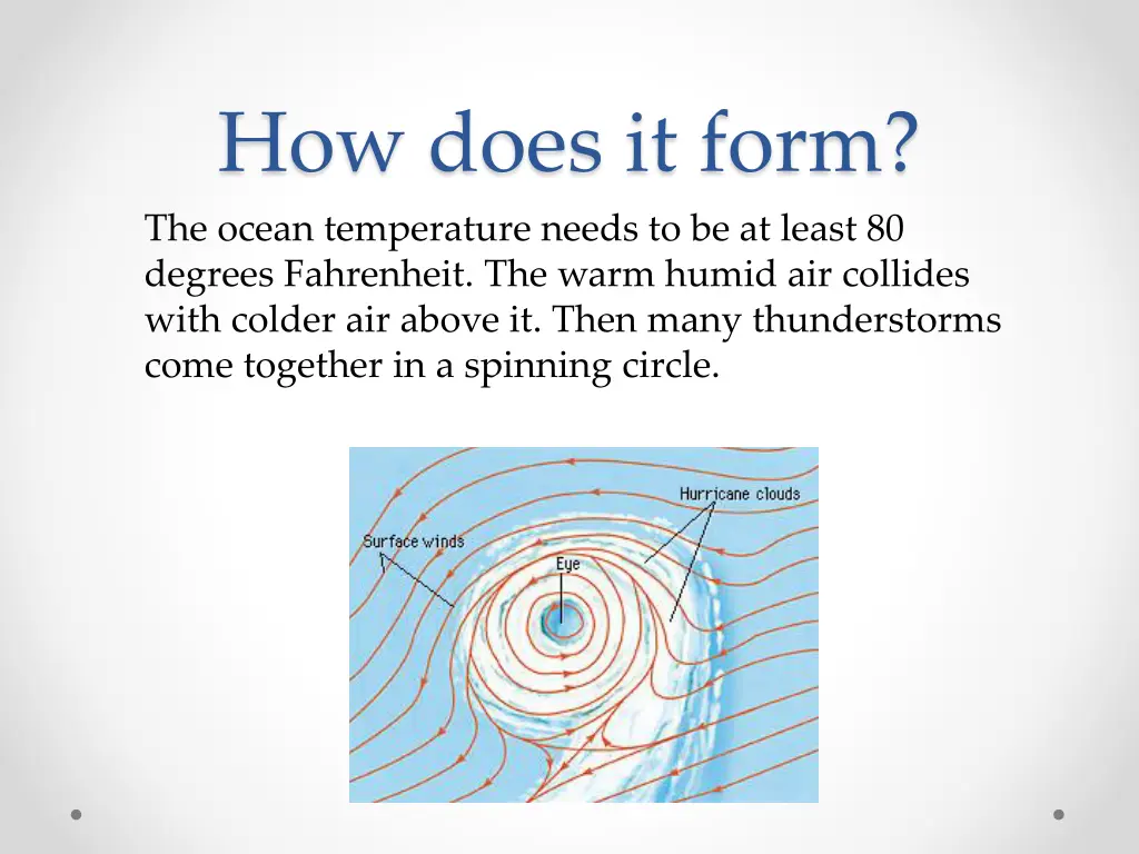 how does it form the ocean temperature needs