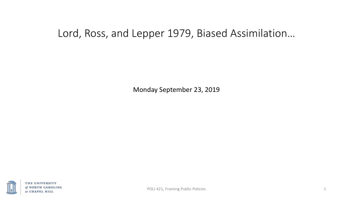 lord ross and lepper 1979 biased assimilation