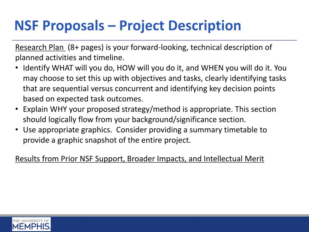 nsf proposals project description 1