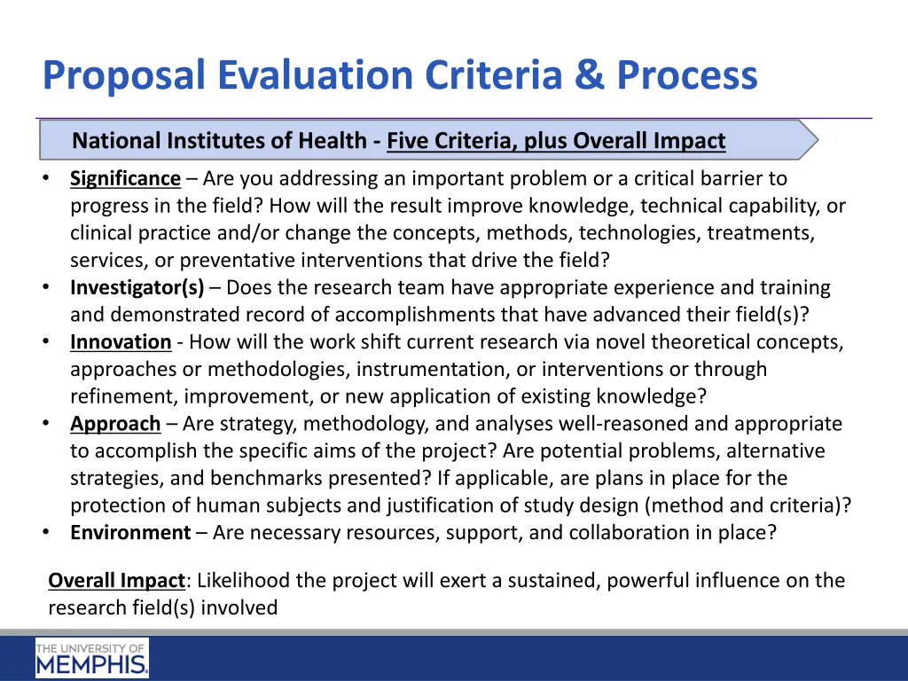 proposal evaluation criteria process