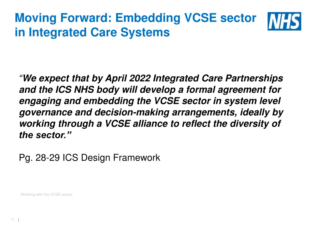 moving forward embedding vcse sector