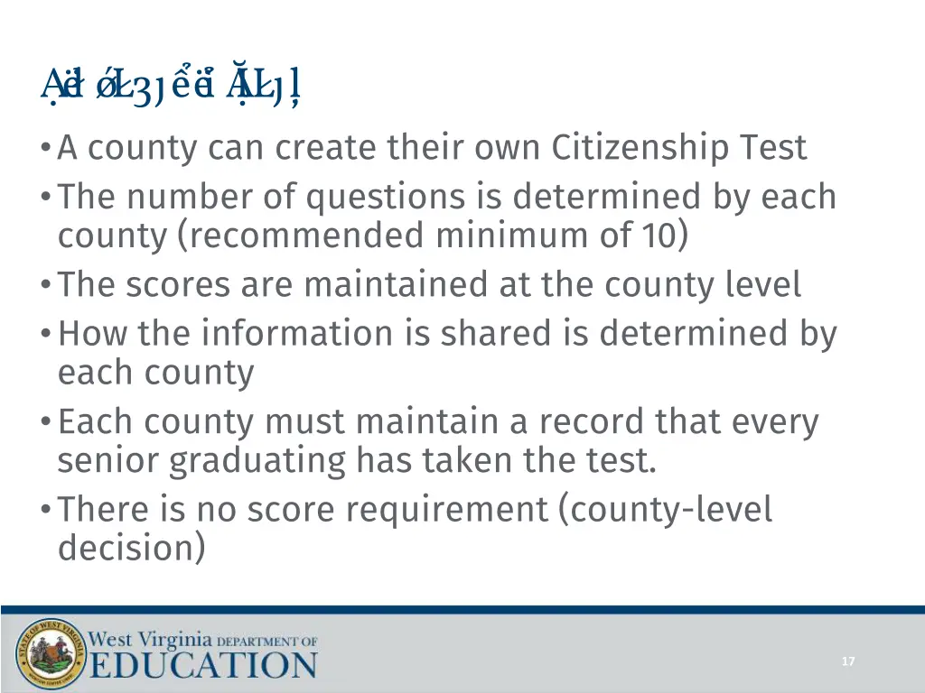 ci ti zenshi p test a county can create their