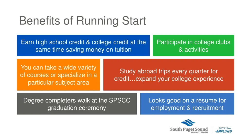 benefits of running start