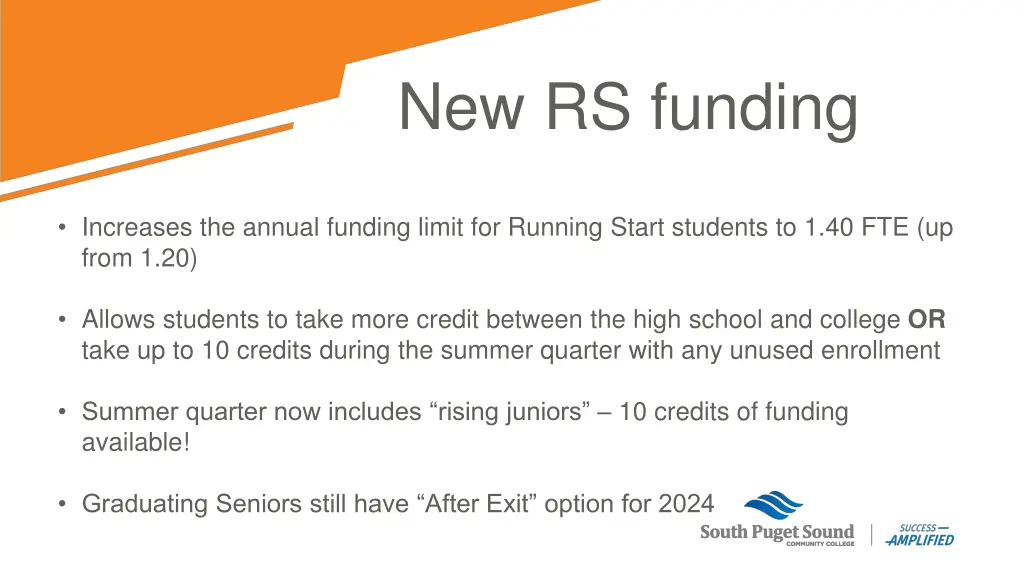 new rs funding