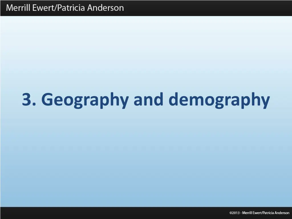 3 geography and demography