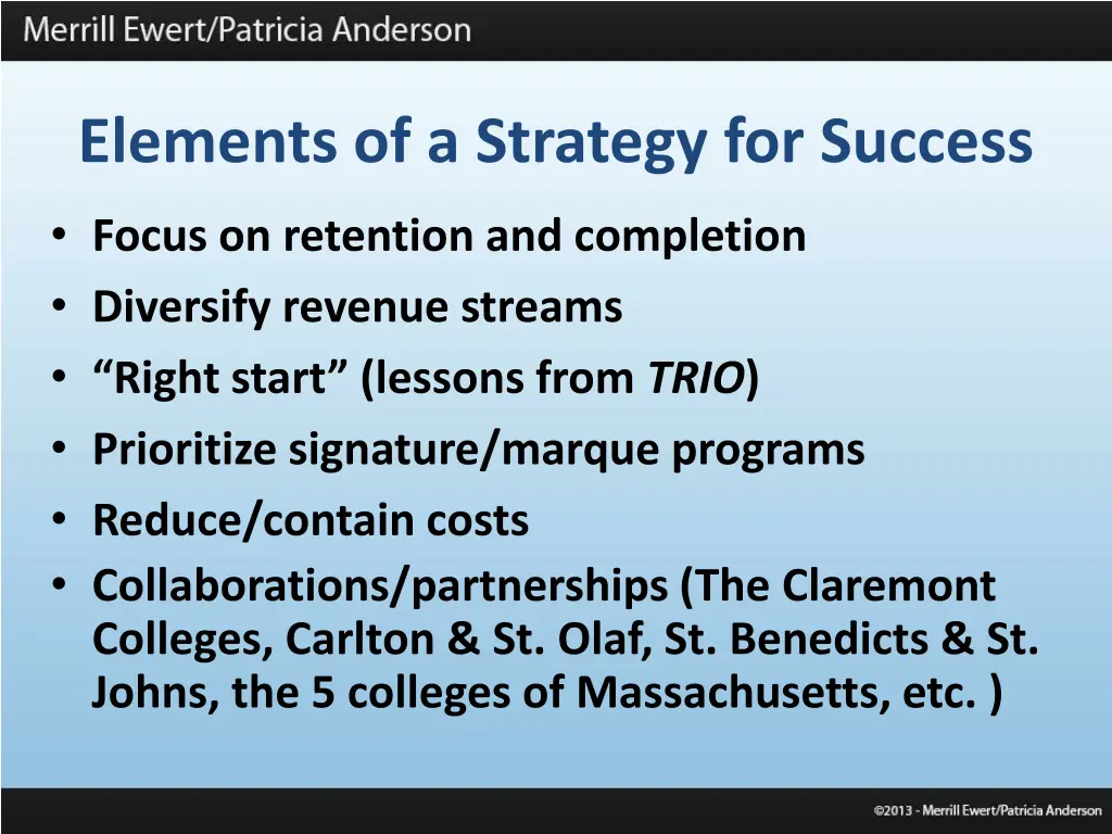 elements of a strategy for success