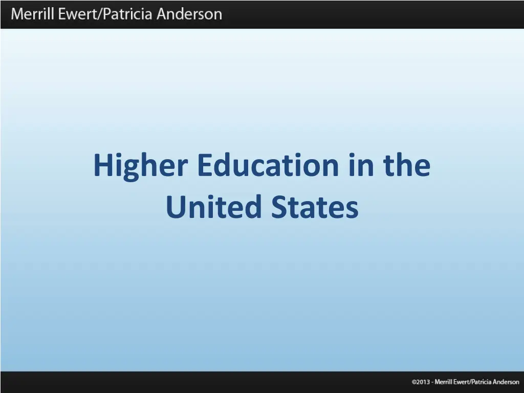 higher education in the united states