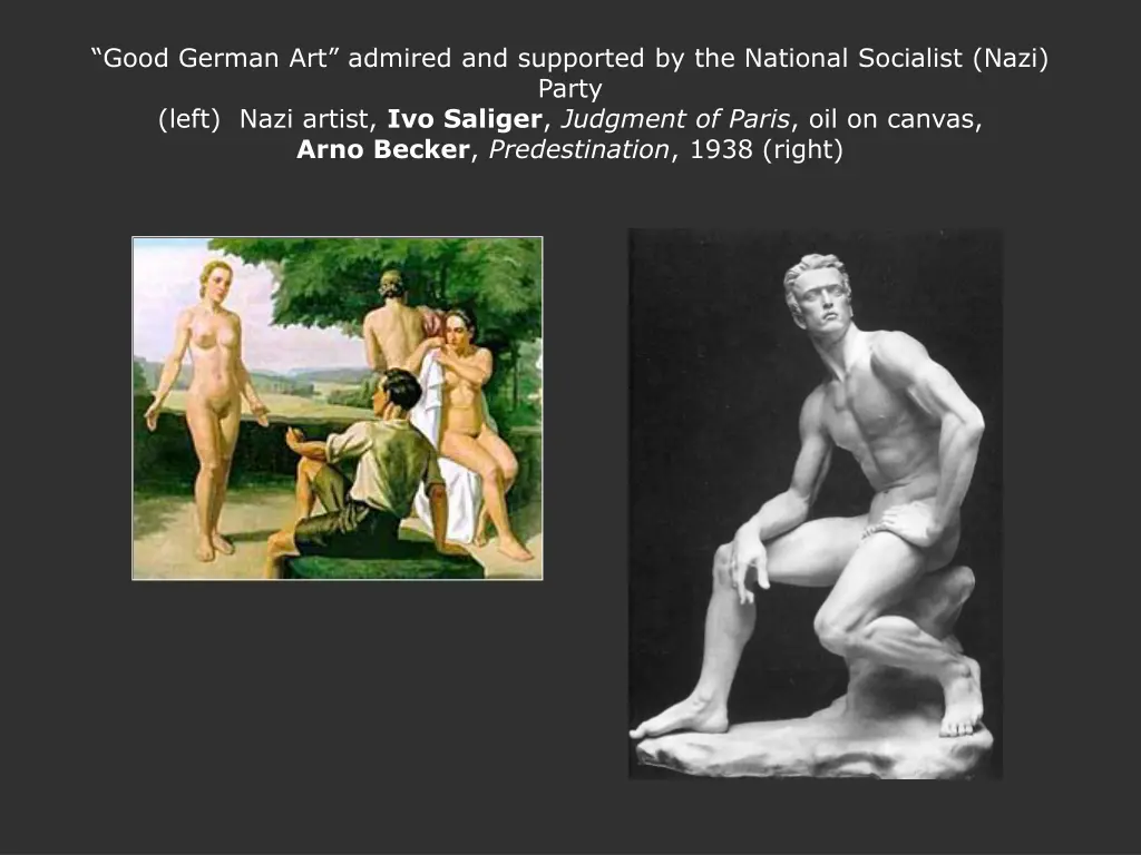 good german art admired and supported