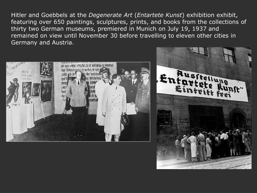 hitler and goebbels at the degenerate