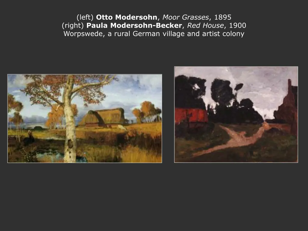 left otto modersohn moor grasses 1895 right paula