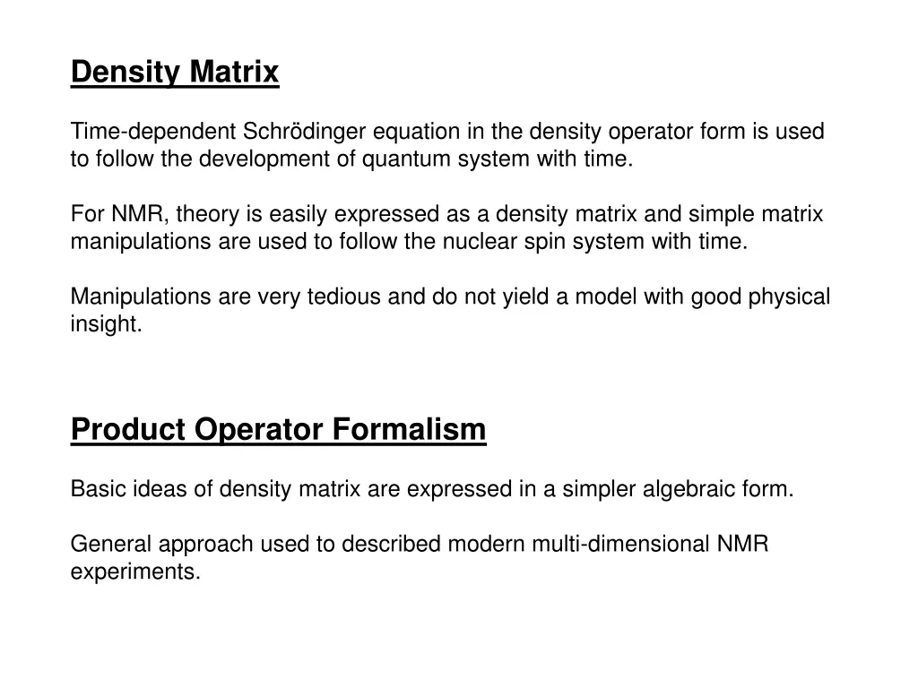 density matrix