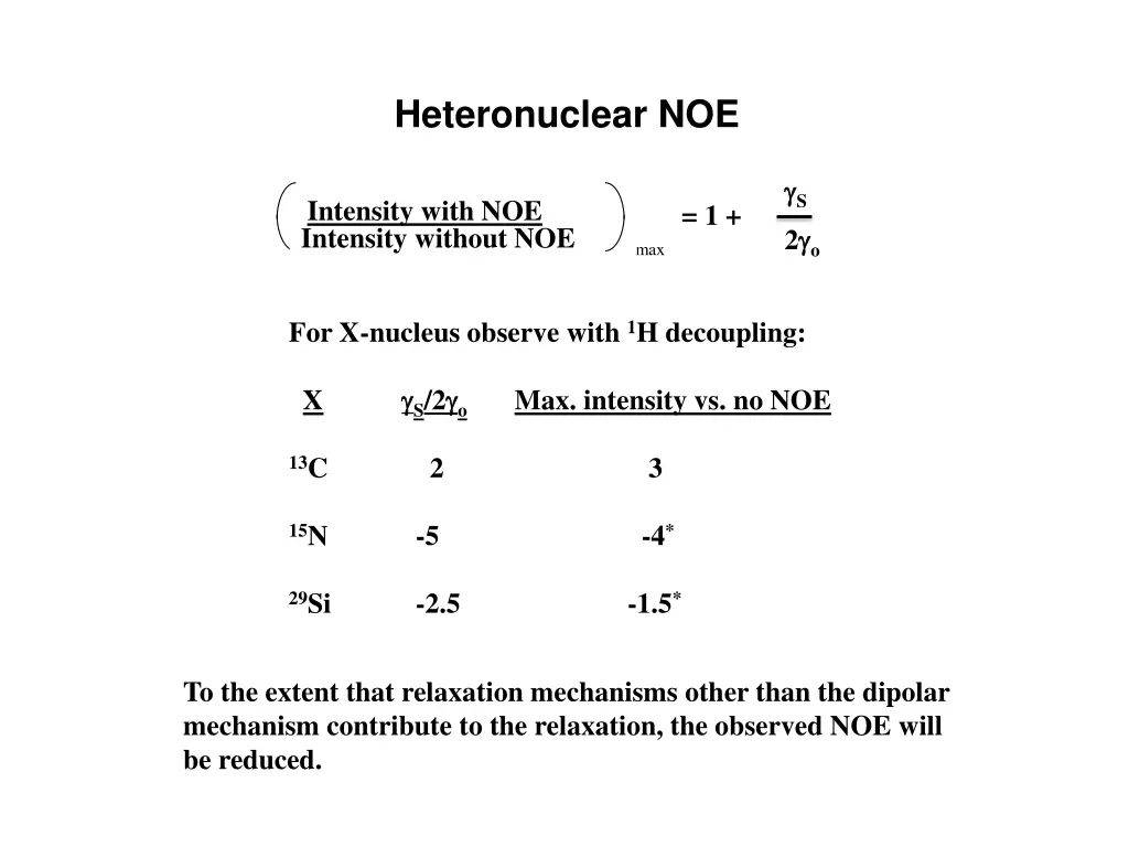 heteronuclear noe