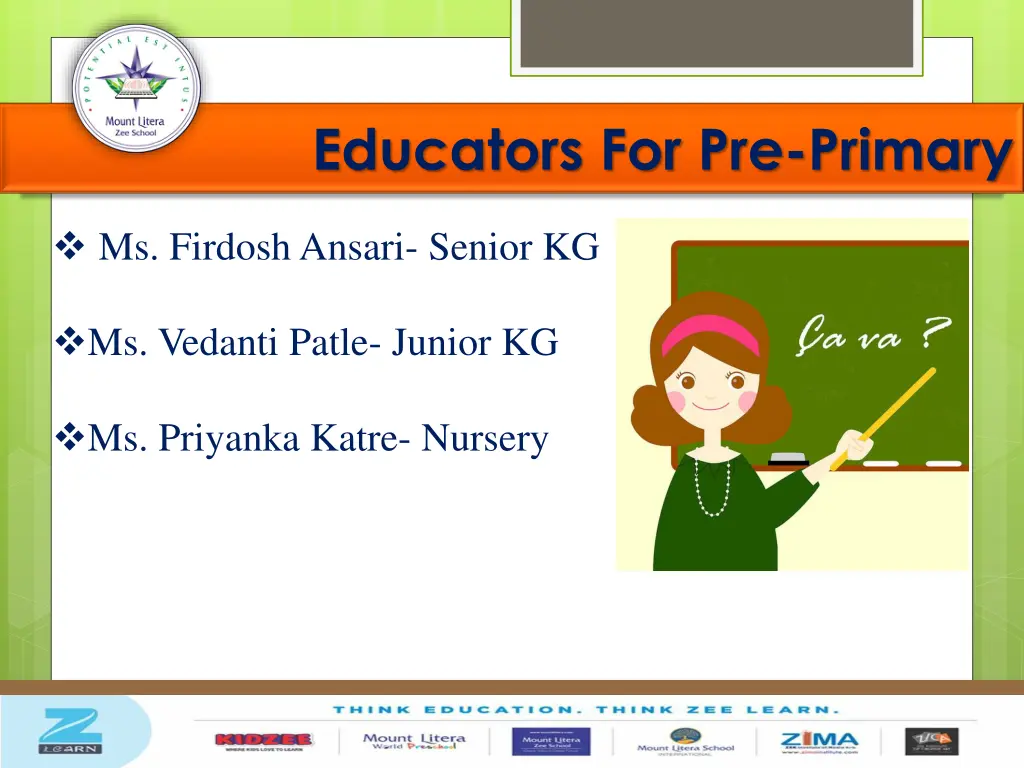 educators for pre primary