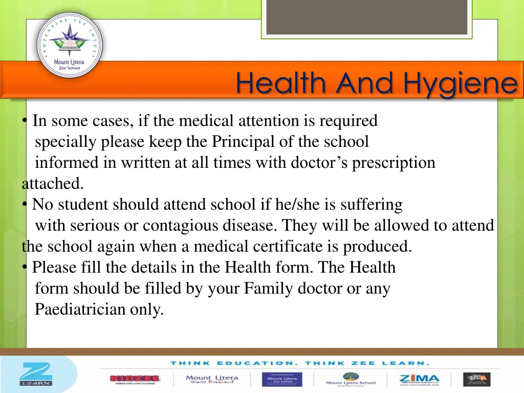 health and hygiene