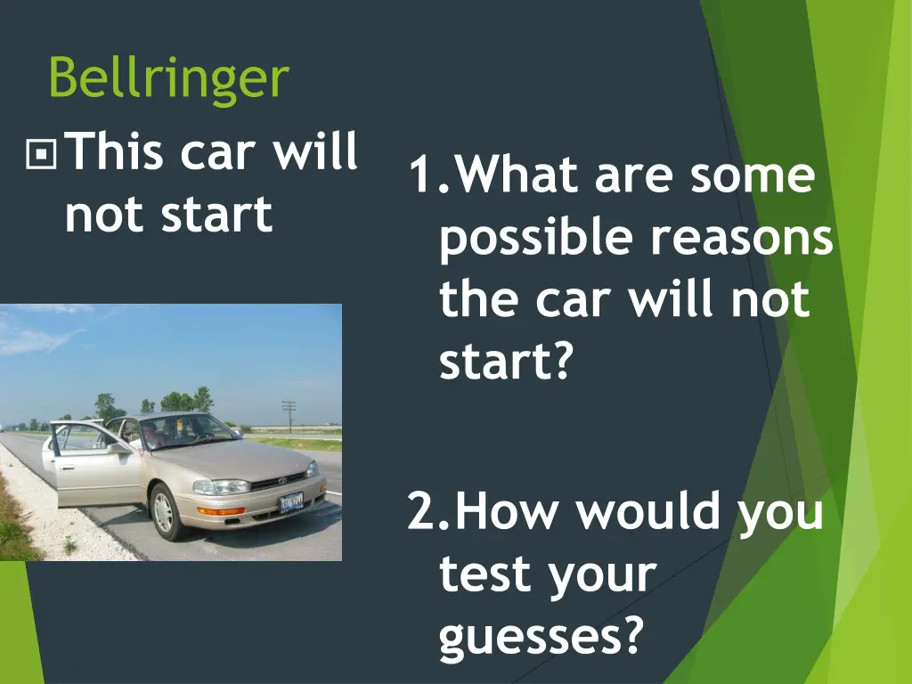 bellringer this car will not start