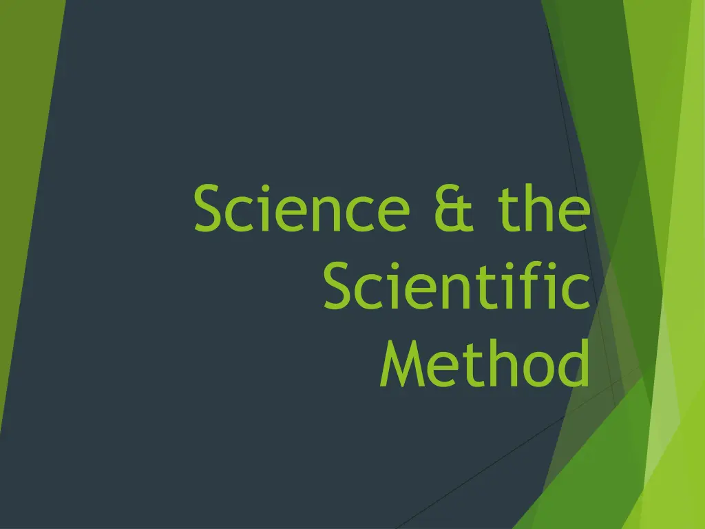 science the scientific method