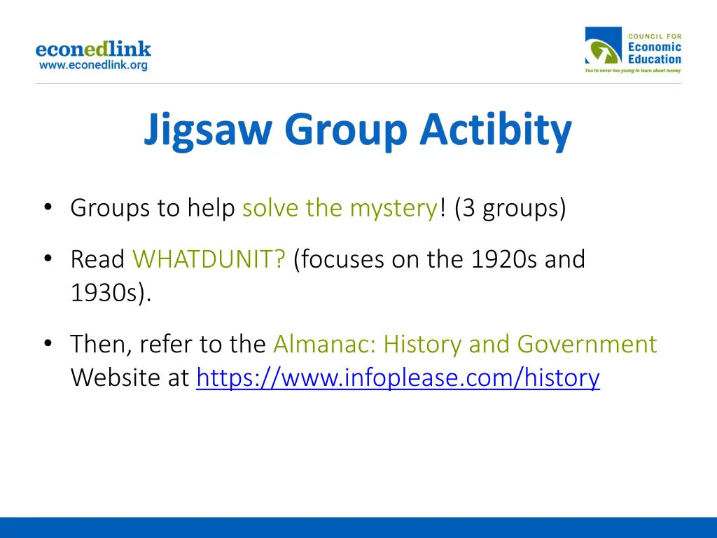 groups to help solve the mystery 3 groups