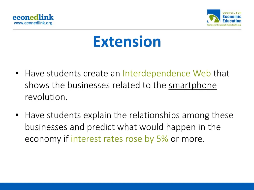 have students create an interdependence web that