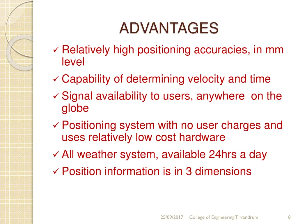 advantages