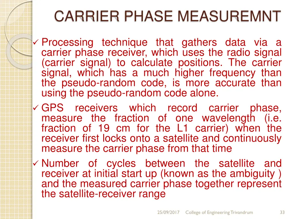 carrier phase measuremnt