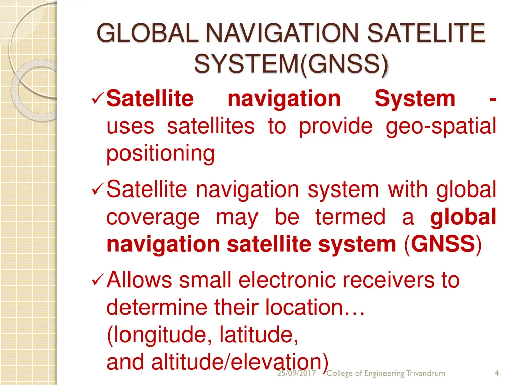 global navigation satelite system gnss satellite