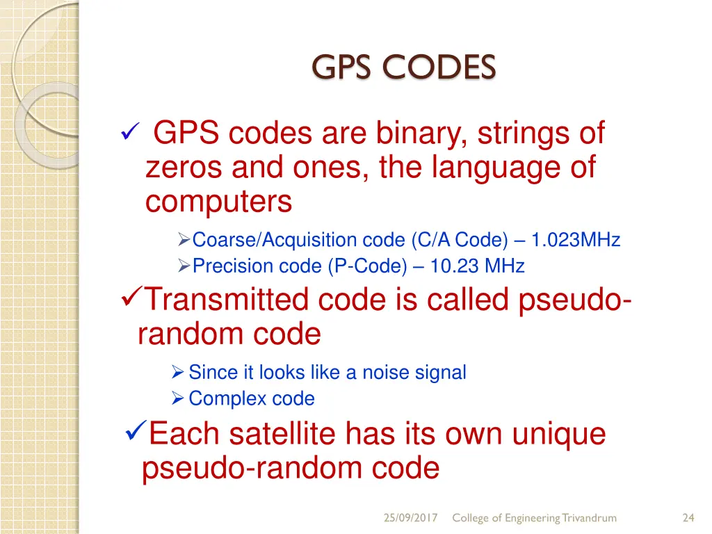 gps codes