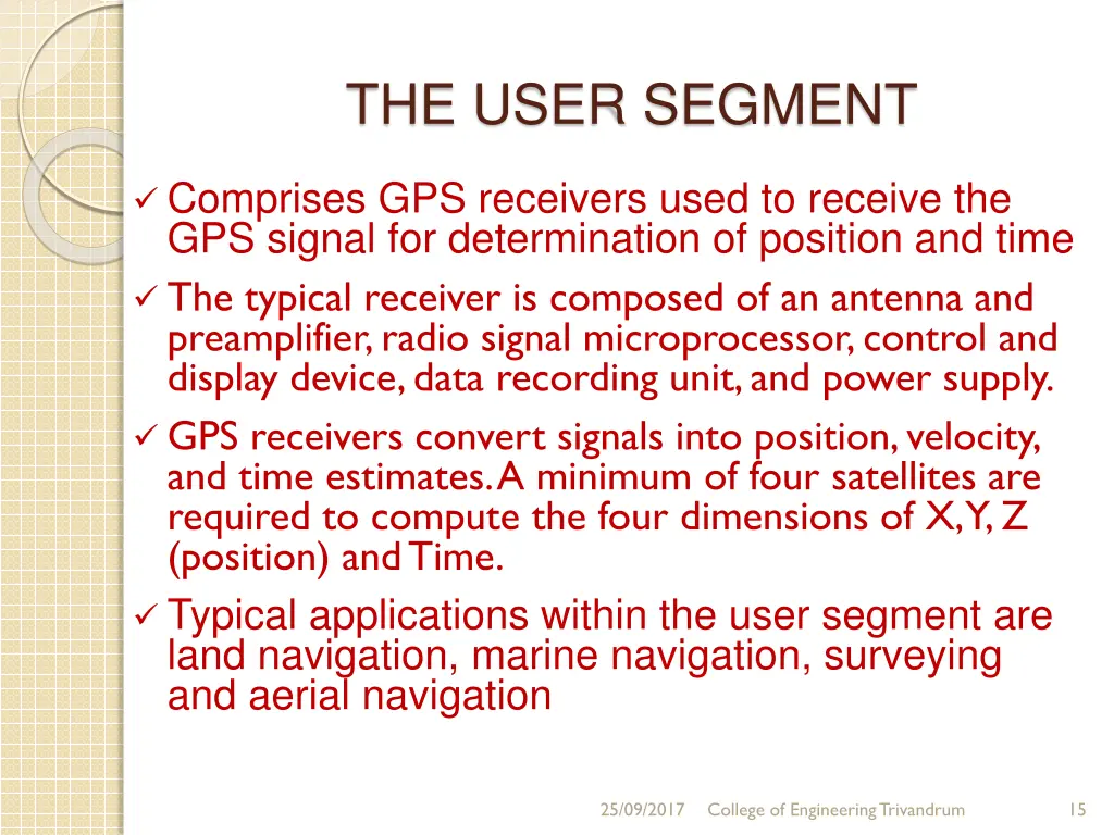 the user segment