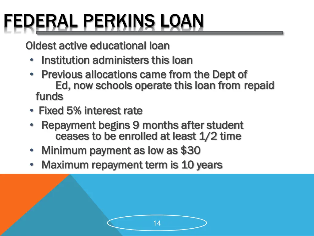 federal perkins loan