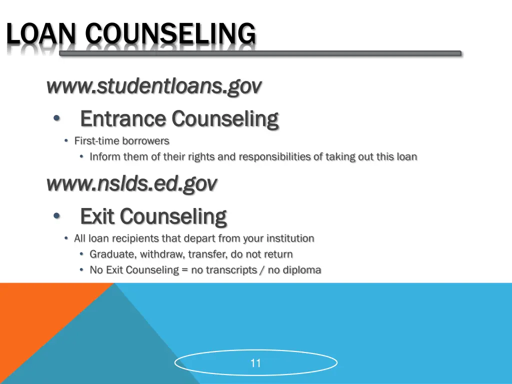 loan counseling