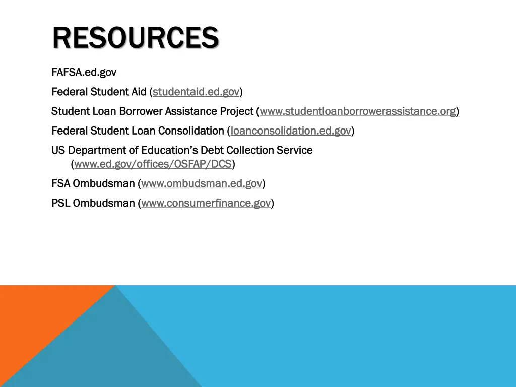 resources