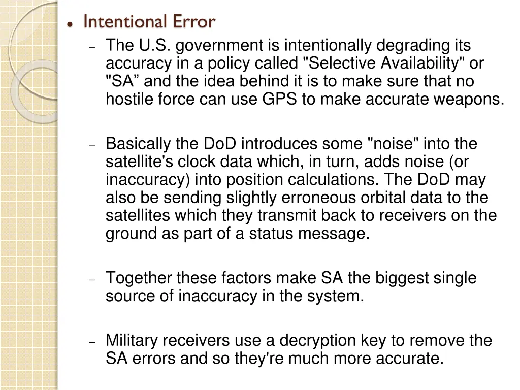 intentional error the u s government