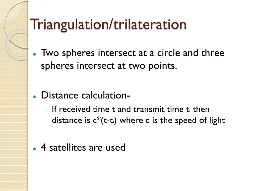 triangulation trilateration