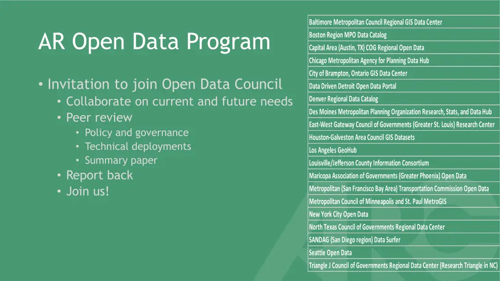 baltimore metropolitan council regional gis data