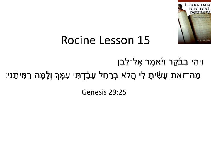 rocine lesson 15