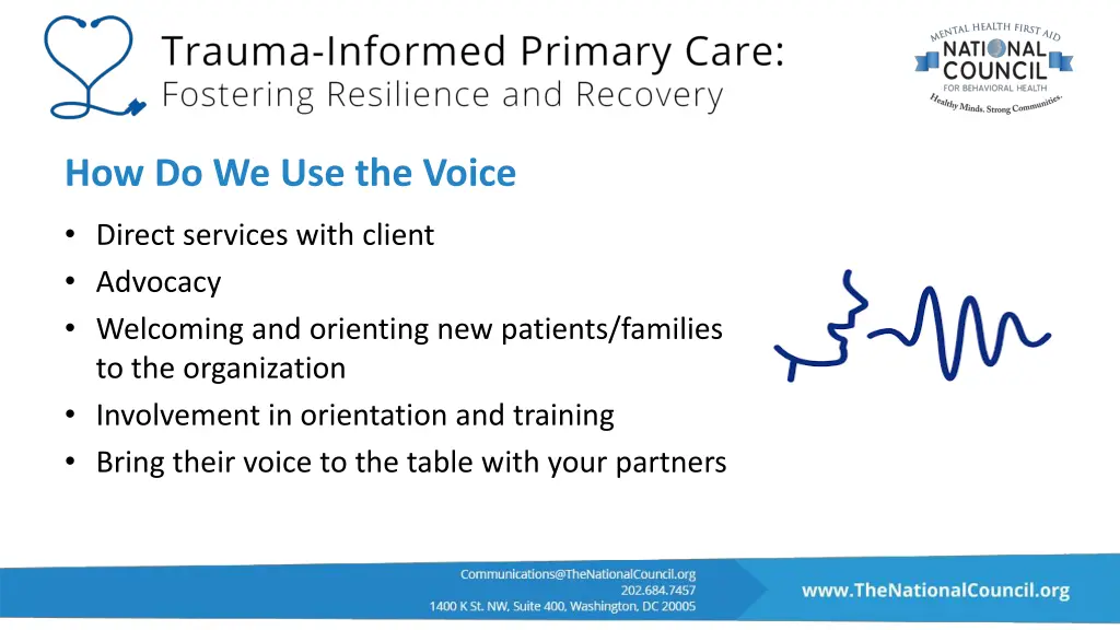 how do we use the voice