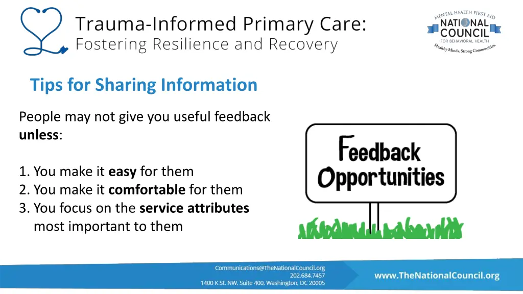 tips for sharing information