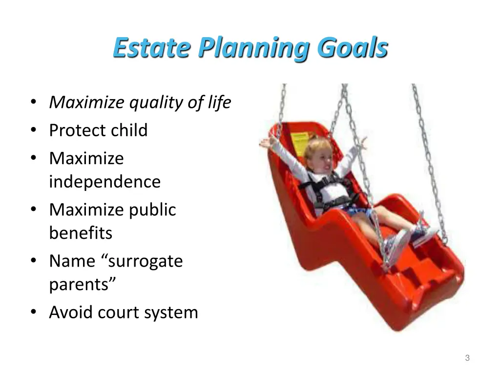 estate planning goals