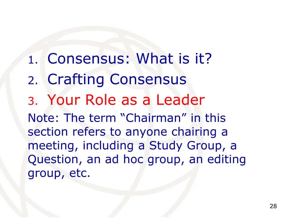 1 consensus what is it 2 crafting consensus 2