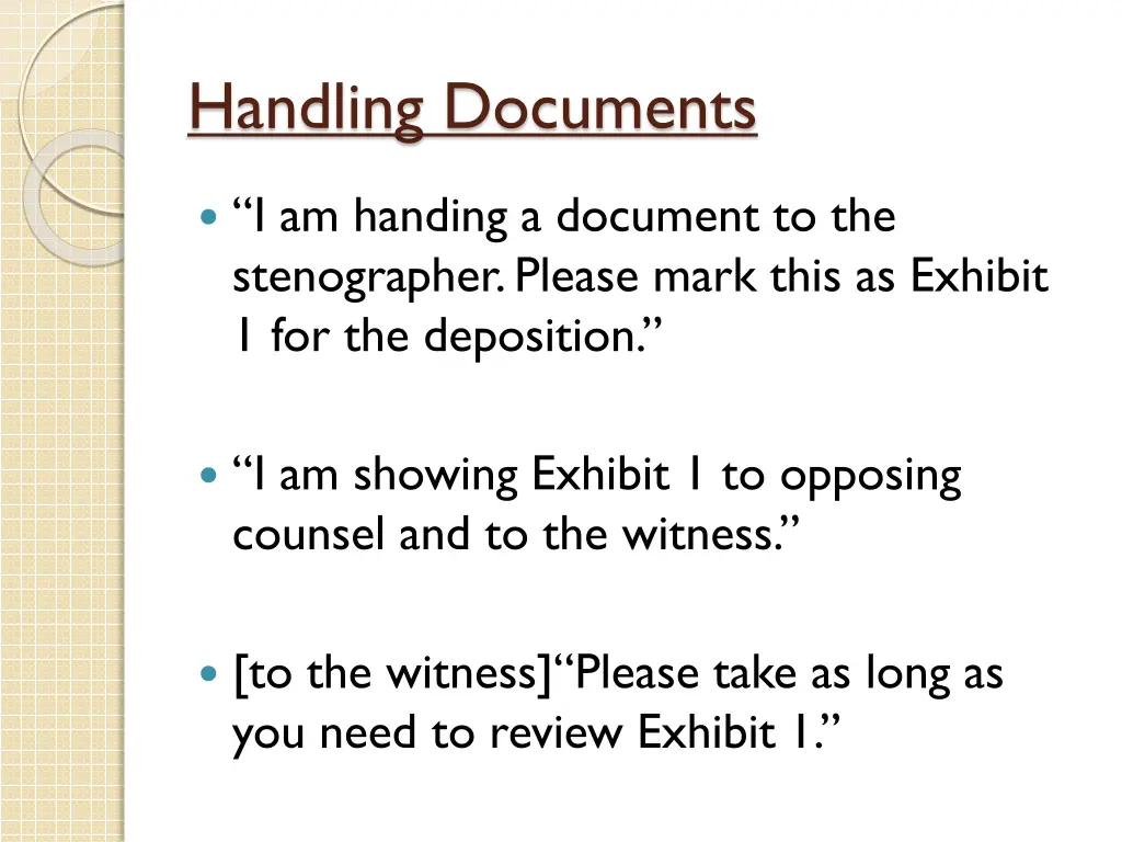 handling documents