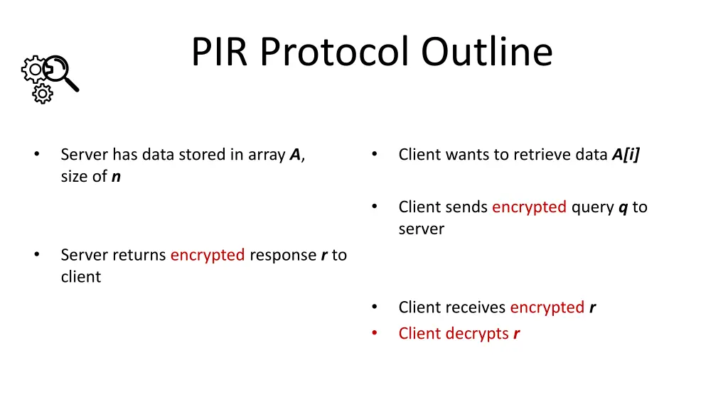 pir protocol outline